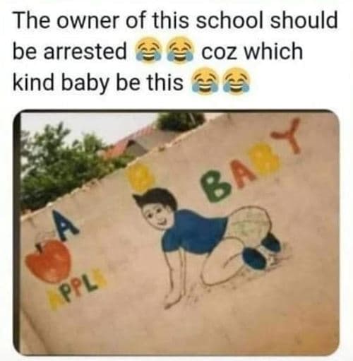 The owner of this school should be arrested coz which kind baby be this ba ppl