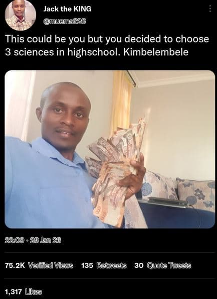 Jack the king inuana628 this could be you but you decided to choose 3 sciences i