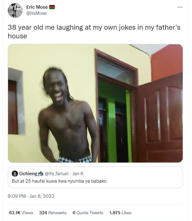 Eric mose itsmose 38 year old me laughing at my own jokes in my father's house o