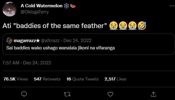 A cold watermelon okiogaterry ati baddies of the same feather magarrazz afcrazz