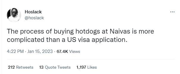 Hoslack hoslack the process of buying hotdogs at naivas is more complicated than