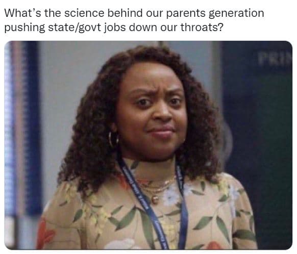 What's the science behind our parents generation pushing statelgovt jobs down ou