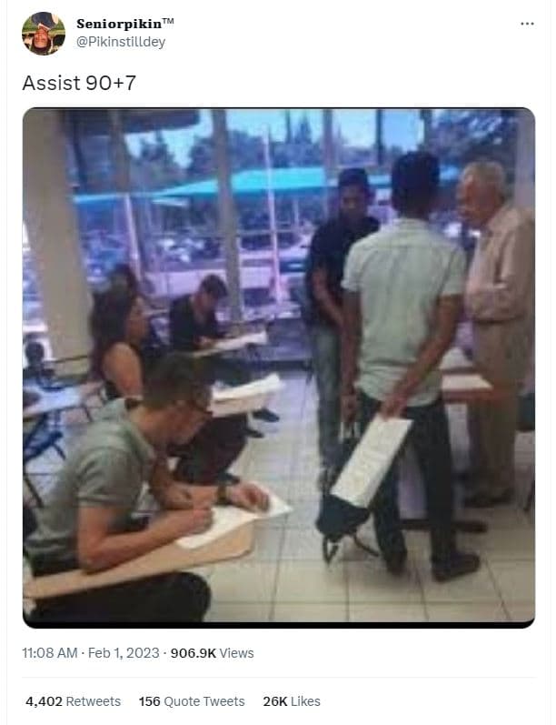 Seniorpikinm pikinstilldey assist 907 11.08 am feb 1, 906.9k views 4,402 retweet