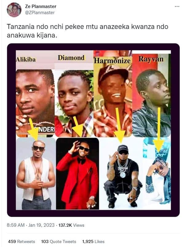 Ze planmaster zplanmaster tanzania ndo nchi pekee mtu anazeeka kwanza ndo anakuw