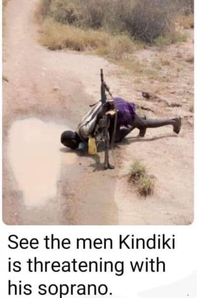 See the men kindiki is threatening with his soprano.