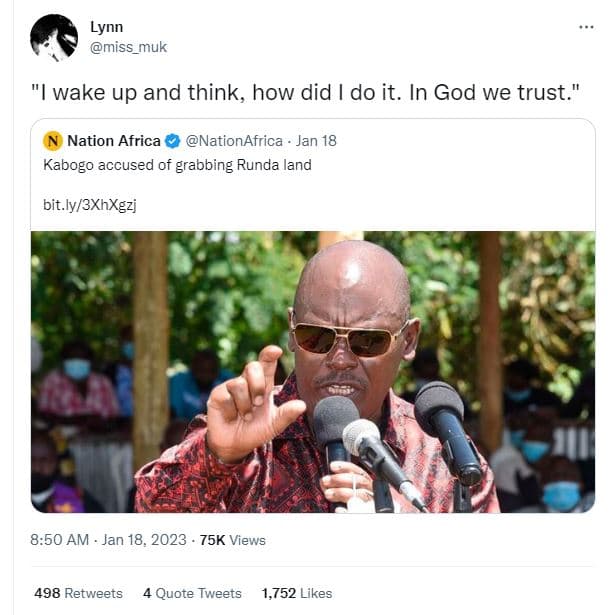 Lynn miss_muk wake up and think how did do it. in god we trust nation africa nat