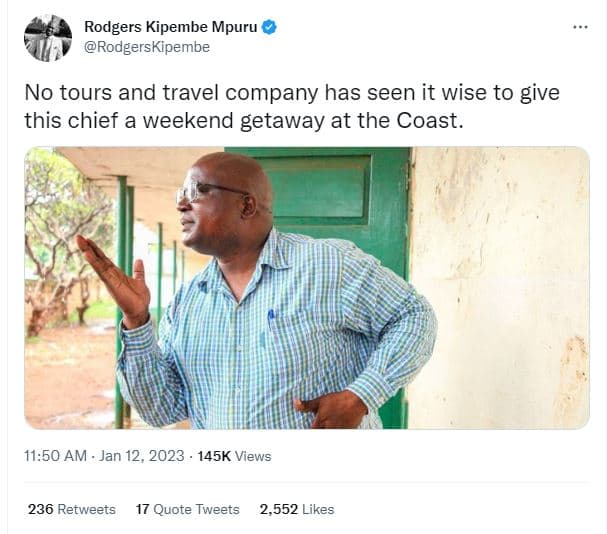 Rodgers kipembe mpuru rodgerskipembe no tours and travel company has seen it wis