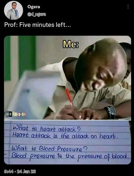 Ogera dogaa prof five minutes left. me what_is_heart_attock haazt attock_18_the_