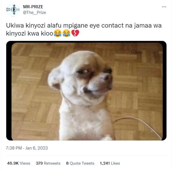Mrprize the prize ukiwa kinyozi alafu mpigane eye contact na jamaa wa kinyozi kw