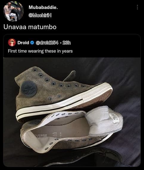 Mubabaddie_ mudhith unavaa matumbo drold aioid254 28h first time wearing these i