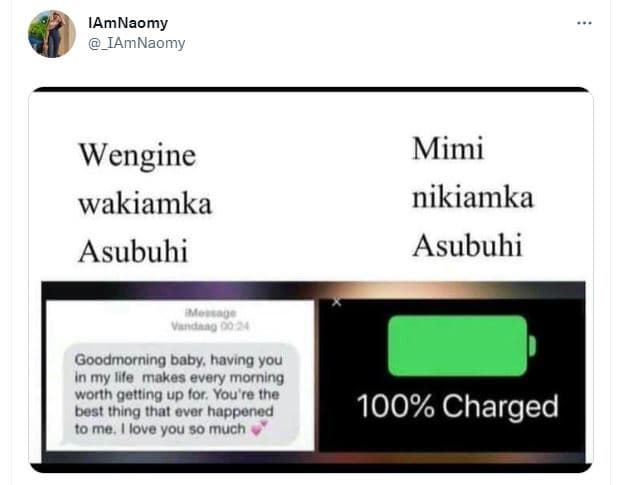 Iamnaomy iamnaomy wengine wakiamka asubuhi mimi nikiamka asubuhi 8 gooumorning b