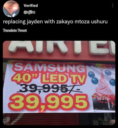 Verified njfiru replacing jayden with zakayo mtoza ushuru tanslre tweec 0 samisu
