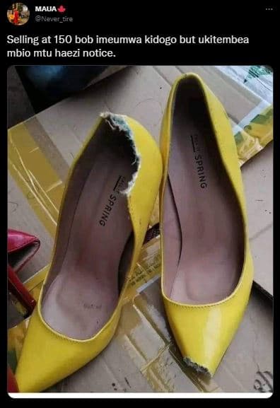 Maua never_ire selling at 150 bob imeumwa kidogo but ukitembea mbio mtu haezi no