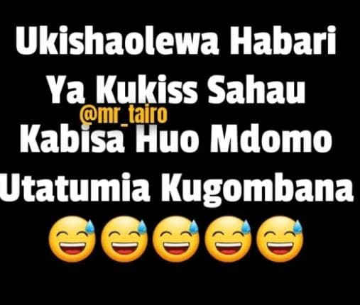 Ukishaolewa habari ya kukiss sahau mr_tairo kabisa huo mdomo utatumia kugombana