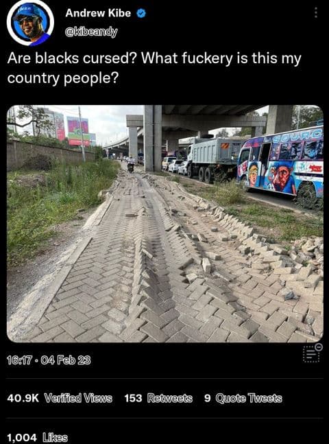 Andrew kibe kibeandy are blacks cursed? what fuckery is this my country people?