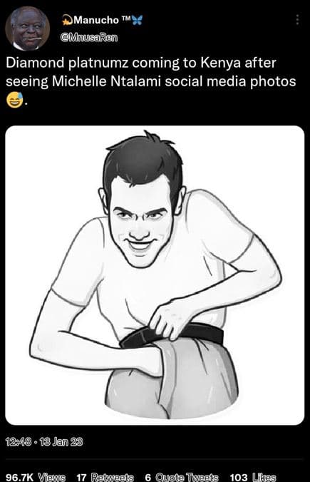Manucho mnusarlen diamond platnumz coming to kenya after seeing michelle ntalami