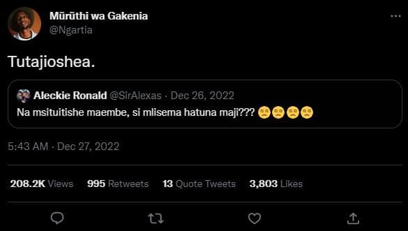 Mñrñthi wa gakenia ngartia tutajioshea. aleckie ronald siralexas dec 26, na msit