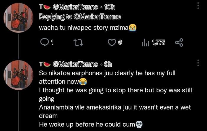 T marioniomno 1h replying t maiontomno wacha tu niwapee story mzima 01 1 ılu 1,7