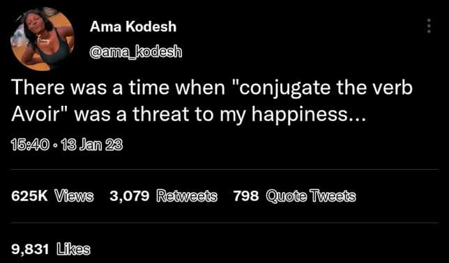 Ama kodesh ama_kodesh there was a time when conjugate the verb avoir was a threa