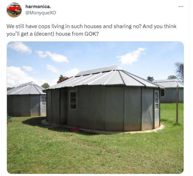 Harmonica monyquexo we still have cops living in such houses and sharing no? and