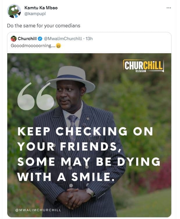 Kamtu ka mbao kampupi do the same for your comedians churchill mwalimchurchill 1