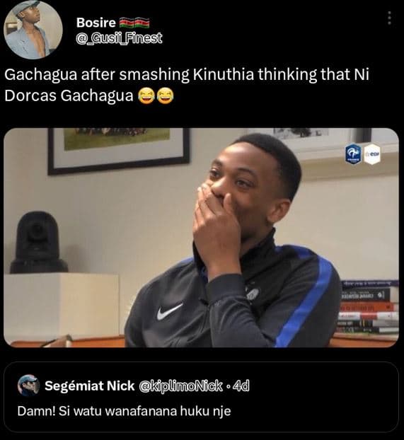 Bosire gusiifinest gachagua after smashing kinuthia thinking that ni dorcas gach