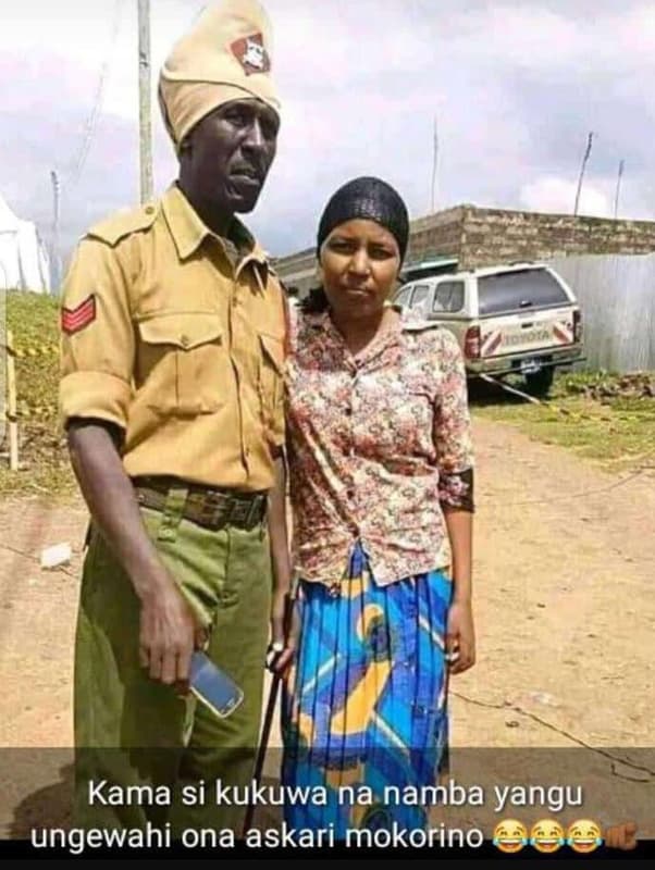Kama si kukuwa na namba yangu ungewahi ona askari mokorino