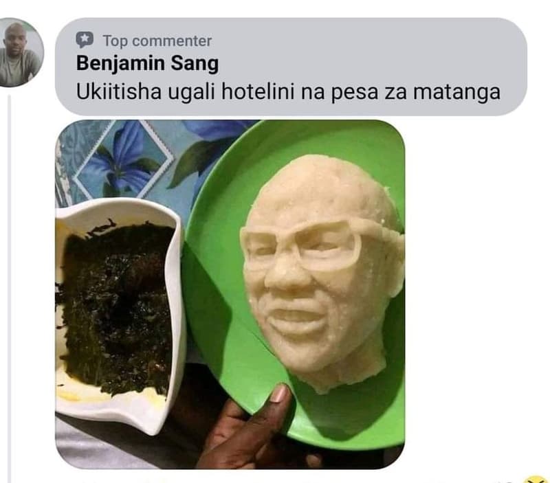 Top commenter benjamin sang ukiitisha ugali hotelini na pesa za matanga