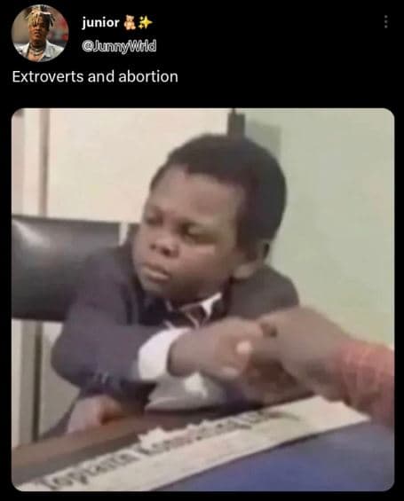 Junior junnylaild extroverts and abortion