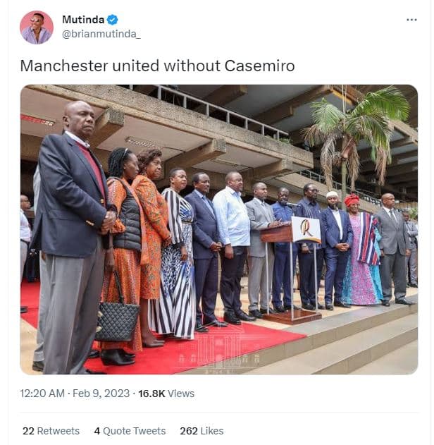 Mutinda brianmutinda _ manchester united without casemiro 12.20 am feb 9, 16.8k