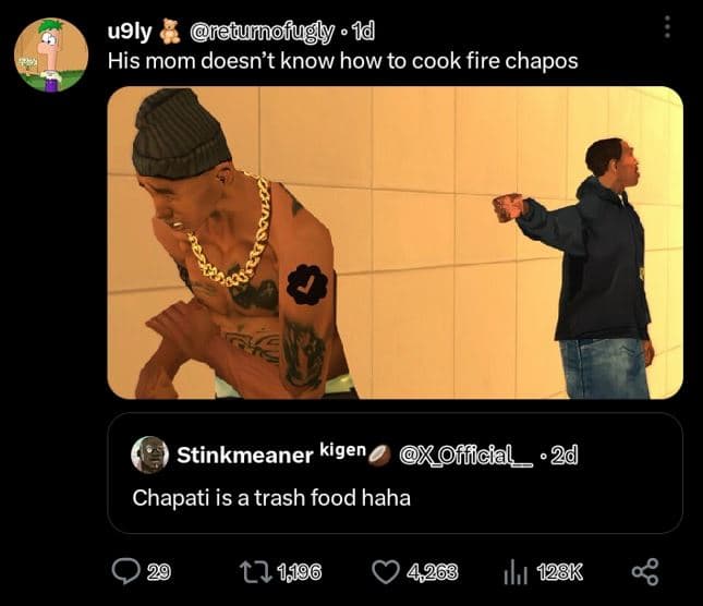 U9ly tunofugl 1 his mom doesn't know how to cook fire chapos stinkmeaner kigen x