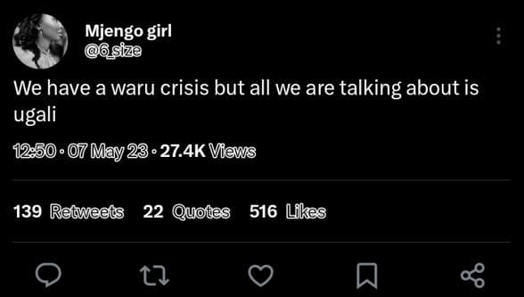 Mjengo girl 3size we have a waru crisis but all we are talking about is ugali 12