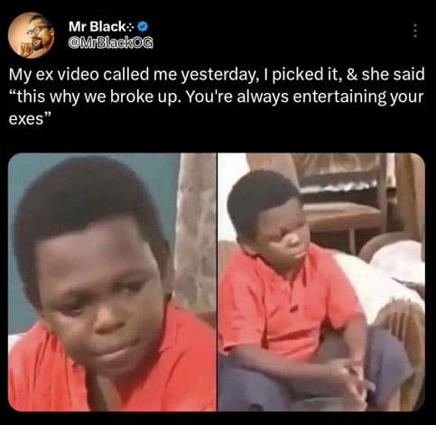 Mr black mrblackog my ex video called me yesterday i picked it, she said this wh