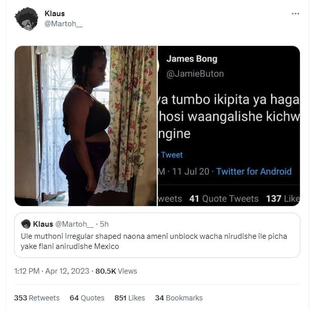 Klaus martoh james bong jamiebuton 'a tumbo ikipita ya hagal jhosi waangalishe k