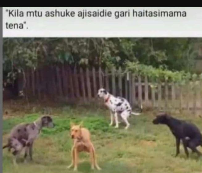 'kila mtu ashuke ajisaidie gari haitasimama tena .