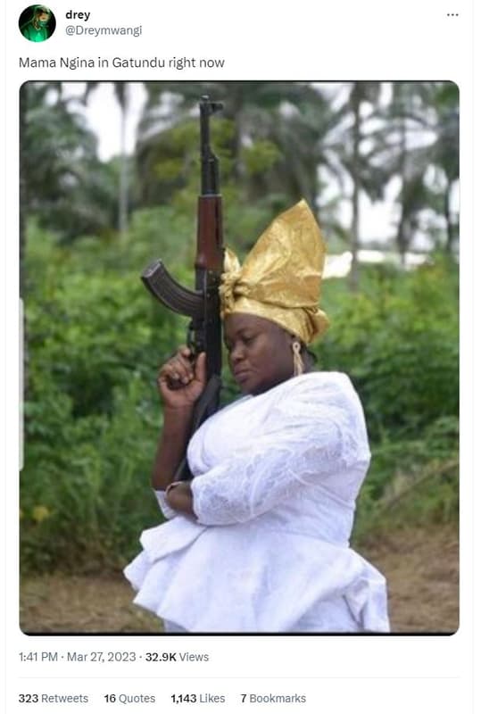 Drey dreymwangi mama ngina in gatundu right now 1.41 pm mar 27, 32.9k views 323