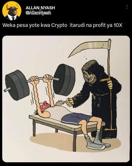 Allan_nyash allansh weka pesa yote kwa crypto itarudi na profit ya 1ox