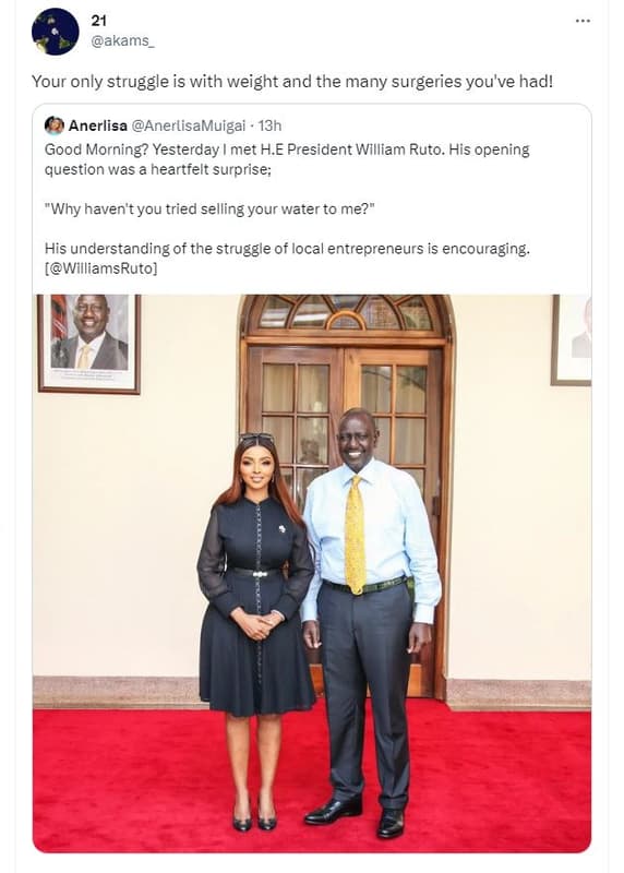 Akams your only struggle is with weight and the many surgeries you've had! anerl