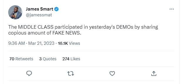 James smart jamessmat the middle class participated in yesterday's demos by shar