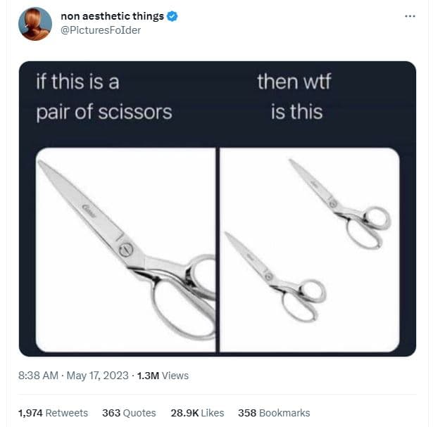 Non aesthetic things picturesfoider if this is a pair of scissors then wtf is th