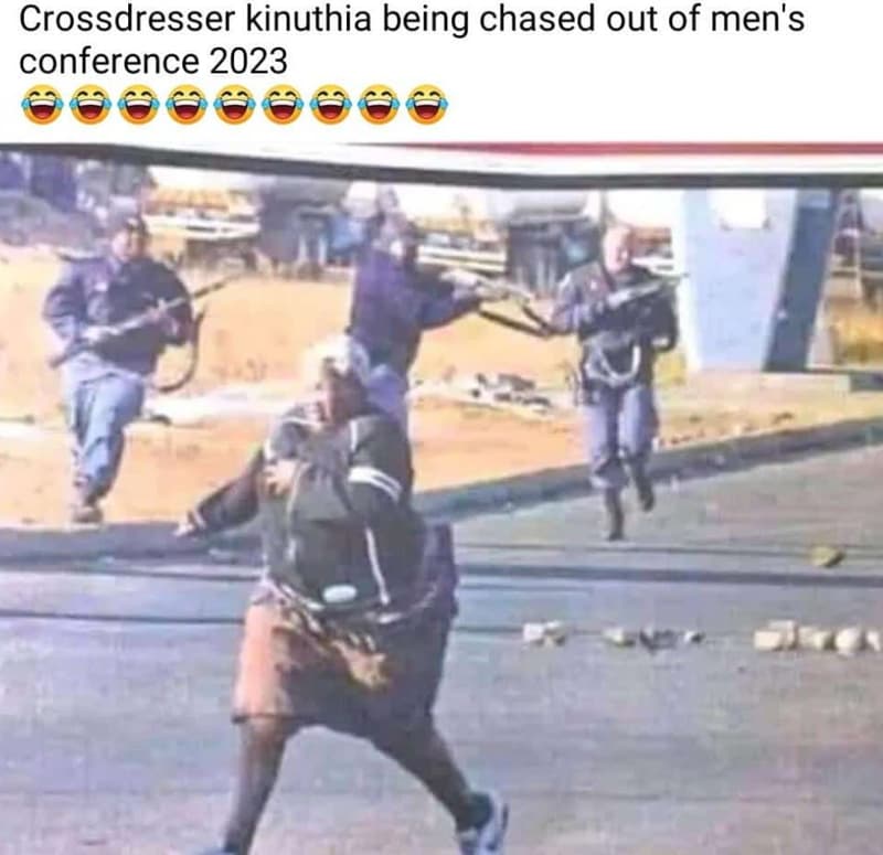 Crossdresser kinuthia being chased out of men's conference