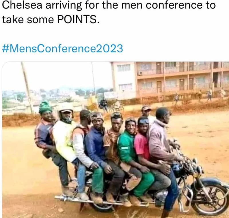Chelsea arriving for the men conference to take some points. mensconference2023