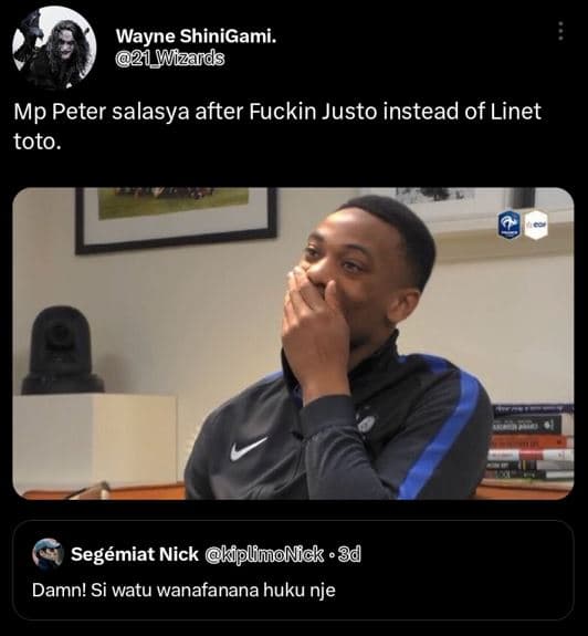 Wayne shinigami. 21 wizands mp peter salasya after fuckin justo instead of linet