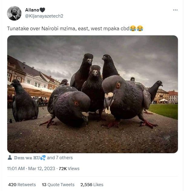 Allano kijanayazetech2 tunatake over nairobi mzima, east west mpaka cbd s der wa