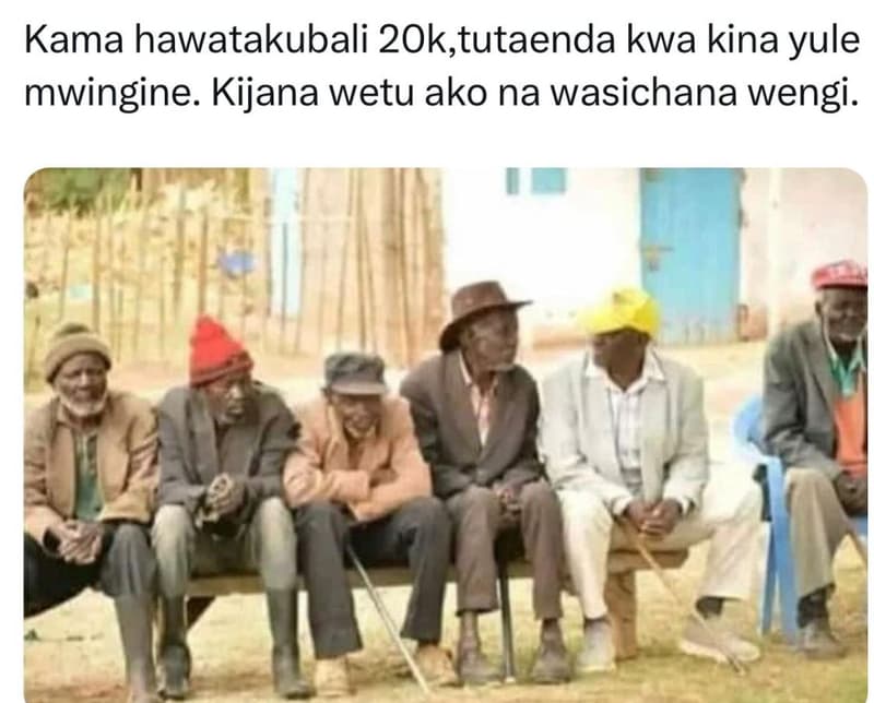 Kama hawatakubali 2ok,tutaenda kwa kina yule mwingine. kijana wetu ako na wasich