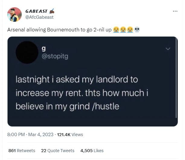 Gabeast afcgabeast arsenal allowing bournemouth to g0 2nil up 4 9 stopitg lastni