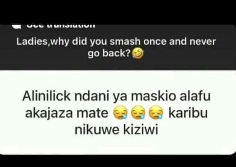 Aog 80ade7n ladies,why did you smash once and never g0 back? alinilick ndani ya