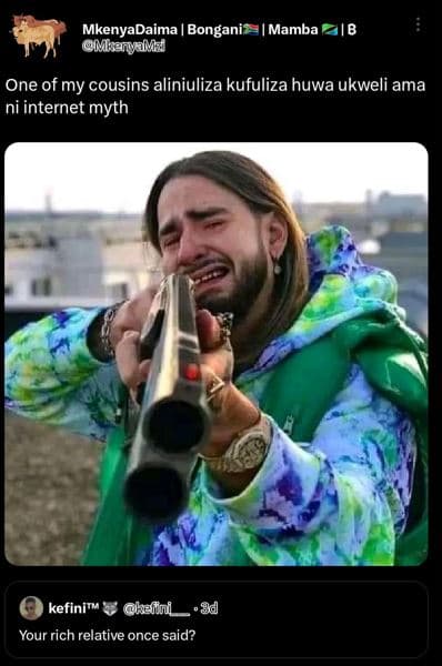 Mkenyadaima bongani mamba b mawalz one of my cousins aliniuliza kufuliza huwa uk
