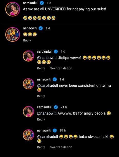 Carolradull 1d as wc arc all unverified fcr not paying our subs! nanacwiti 800 r