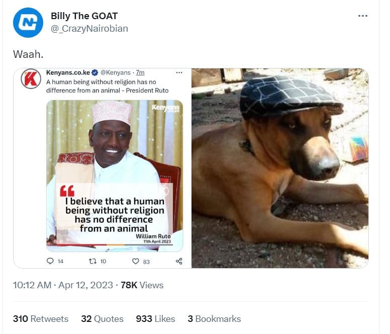 Billy the goat crazynairobian waah_ kenyans.co.ke kenyans im a human being witho